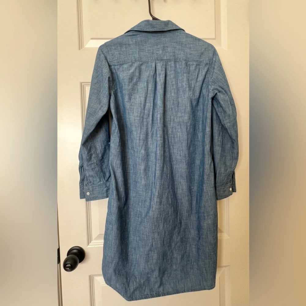 Lands' End Blue Denim cotton shirt dress - Picture 2 of 9